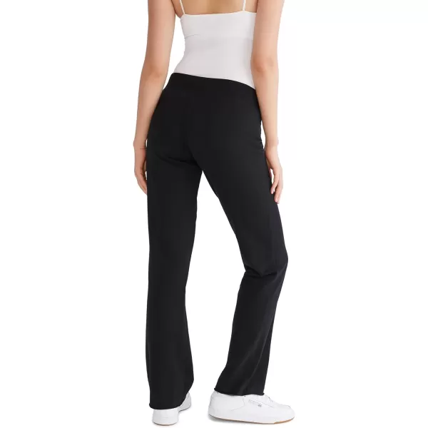 AEROPOSTALE Womens Aero Logo Flare PantArchesDark Black