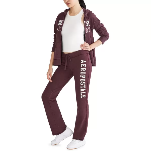 AEROPOSTALE Womens Aero Logo Flare PantArchesRich Burgundy