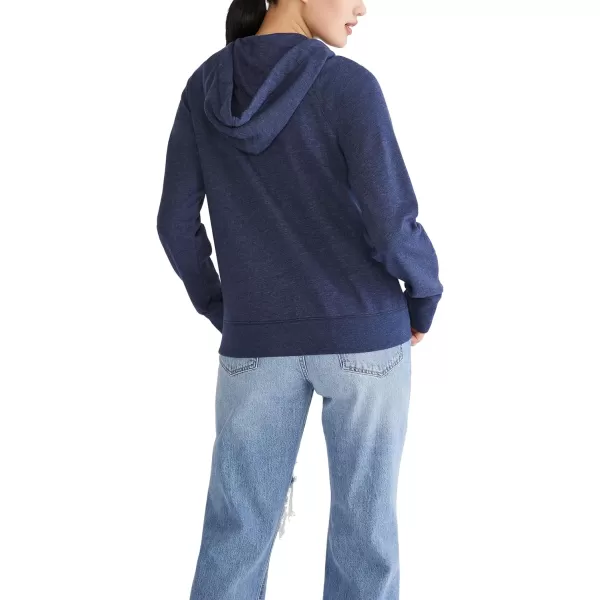 AEROPOSTALE Womens Aero Logo Full Zip HoodieCircleScriptsCadet Navy