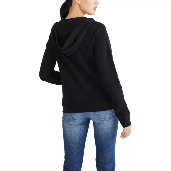 AEROPOSTALE Womens Aero Logo Full Zip HoodieCircleScriptsDark Black