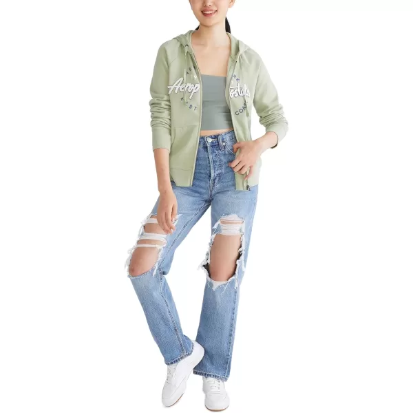 AEROPOSTALE Womens Aero Logo Full Zip HoodieCircleScriptsReseda