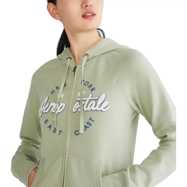 AEROPOSTALE Womens Aero Logo Full Zip HoodieCircleScriptsReseda