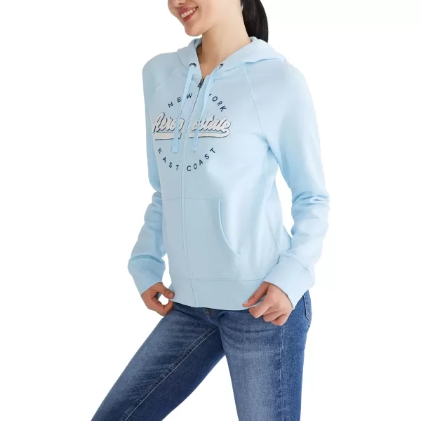 AEROPOSTALE Womens Aero Logo Full Zip HoodieCircleScriptsSummer Song