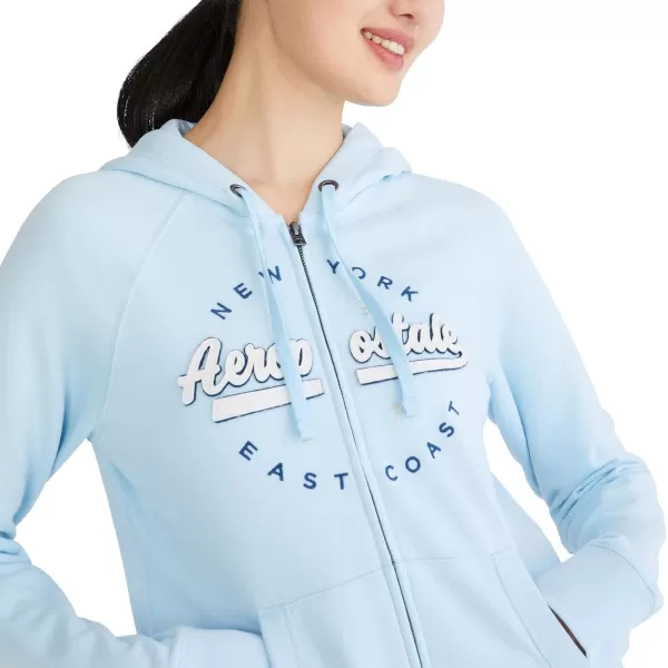 AEROPOSTALE Womens Aero Logo Full Zip HoodieCircleScriptsSummer Song