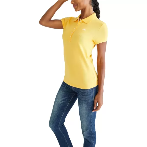 AEROPOSTALE Womens Aero Solid A87 PoloAmber Yellow