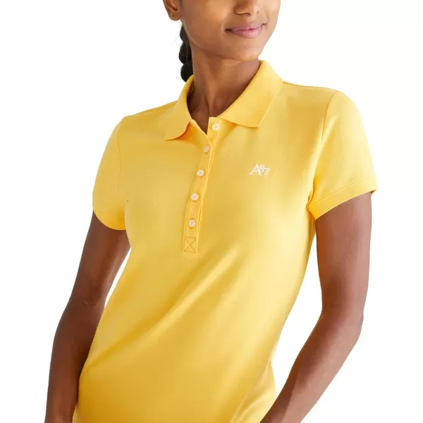 AEROPOSTALE Womens Aero Solid A87 PoloAmber Yellow