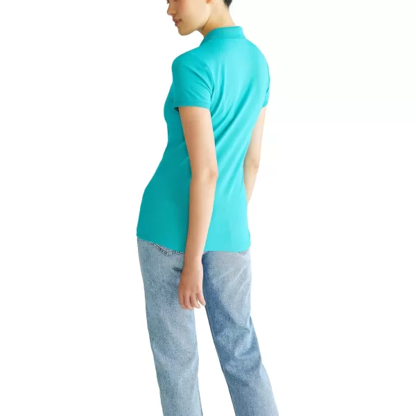 AEROPOSTALE Womens Aero Solid A87 PoloAqua Dream