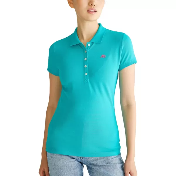 AEROPOSTALE Womens Aero Solid A87 PoloAqua Dream