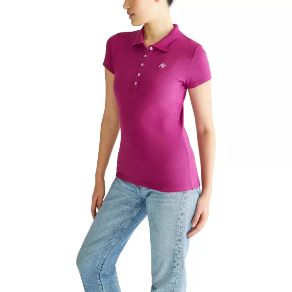 AEROPOSTALE Womens Aero Solid A87 PoloBoysenberry