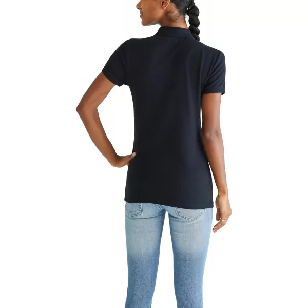 AEROPOSTALE Womens Aero Solid A87 PoloDark Black