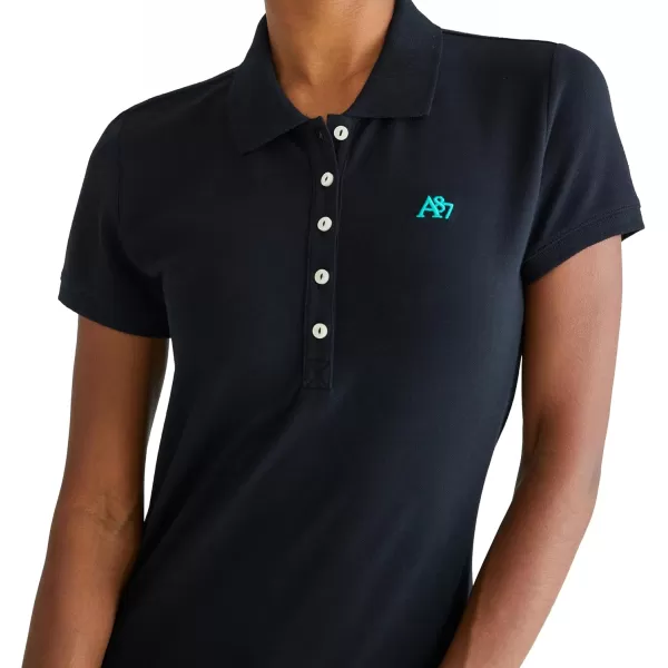 AEROPOSTALE Womens Aero Solid A87 PoloDark Black
