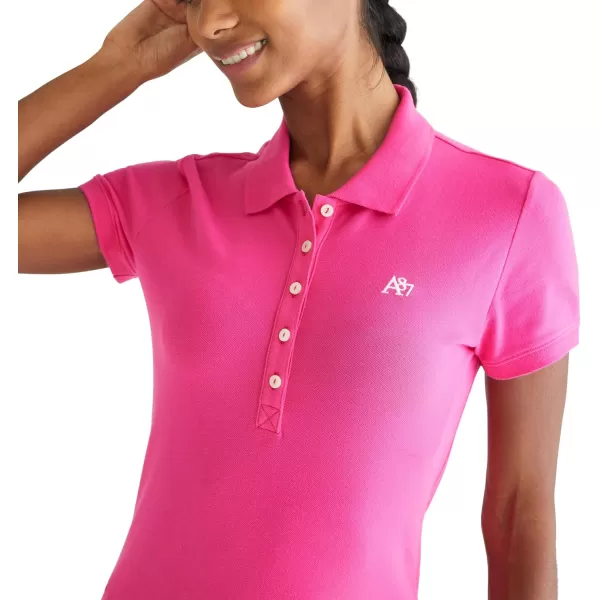 AEROPOSTALE Womens Aero Solid A87 PoloFucshia Purple