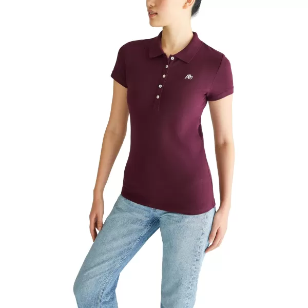 AEROPOSTALE Womens Aero Solid A87 PoloRoyal Plum
