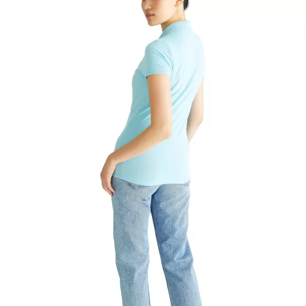 AEROPOSTALE Womens Aero Solid A87 PoloTopaz Blue