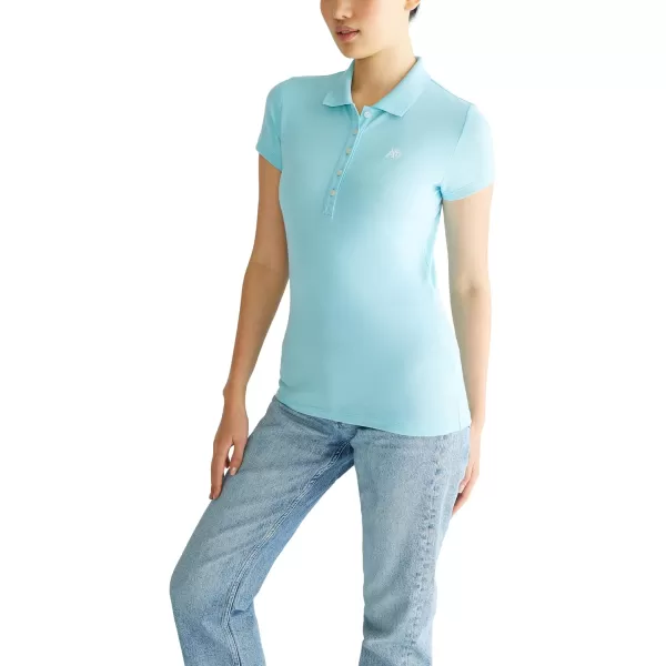 AEROPOSTALE Womens Aero Solid A87 PoloTopaz Blue