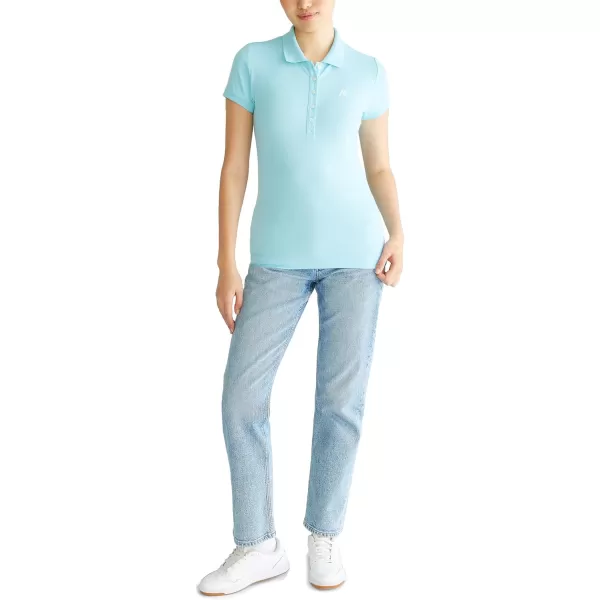 AEROPOSTALE Womens Aero Solid A87 PoloTopaz Blue