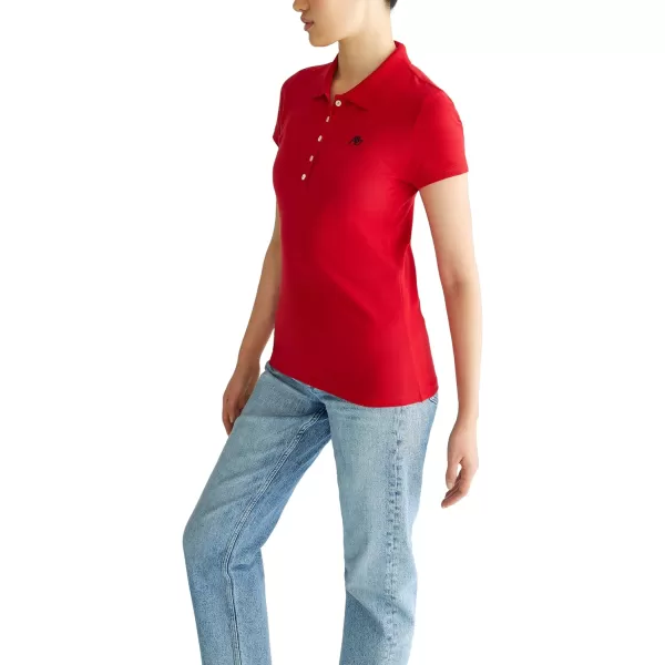 AEROPOSTALE Womens Aero Solid A87 PoloTrue Red