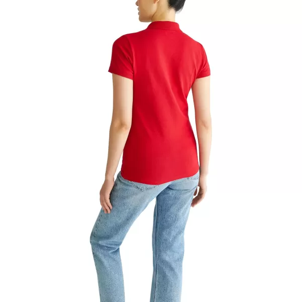 AEROPOSTALE Womens Aero Solid A87 PoloTrue Red