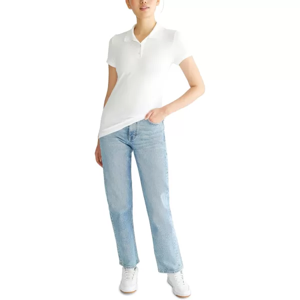 AEROPOSTALE Womens Aero Uniform Polo Short SleeveBleach