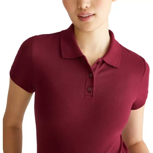 AEROPOSTALE Womens Aero Uniform Polo Short SleeveClassic Auburn