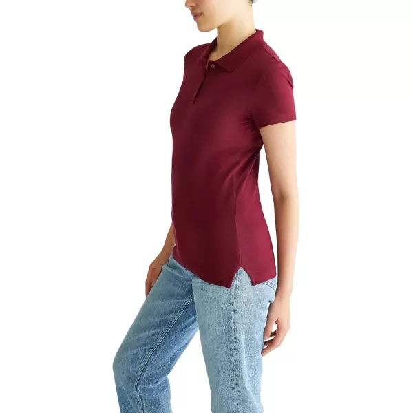 AEROPOSTALE Womens Aero Uniform Polo Short SleeveClassic Auburn