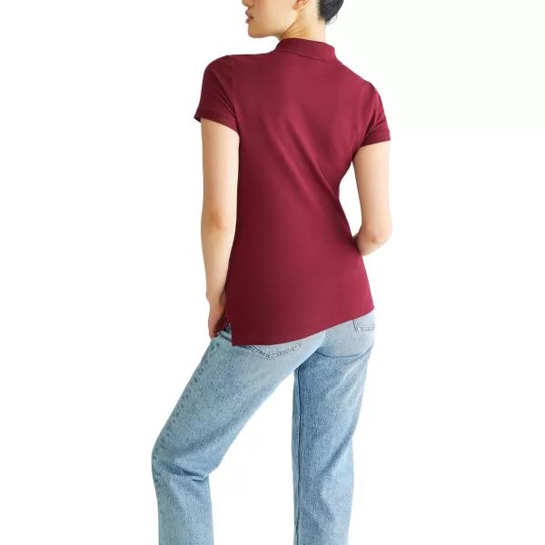 AEROPOSTALE Womens Aero Uniform Polo Short SleeveClassic Auburn