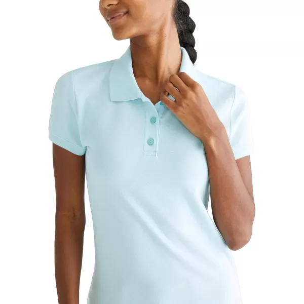 AEROPOSTALE Womens Aero Uniform Polo Short SleeveCorydalis Blue