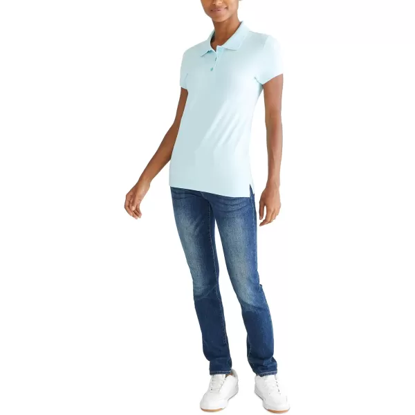 AEROPOSTALE Womens Aero Uniform Polo Short SleeveCorydalis Blue