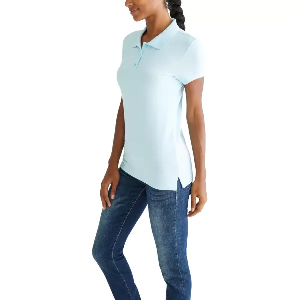 AEROPOSTALE Womens Aero Uniform Polo Short SleeveCorydalis Blue