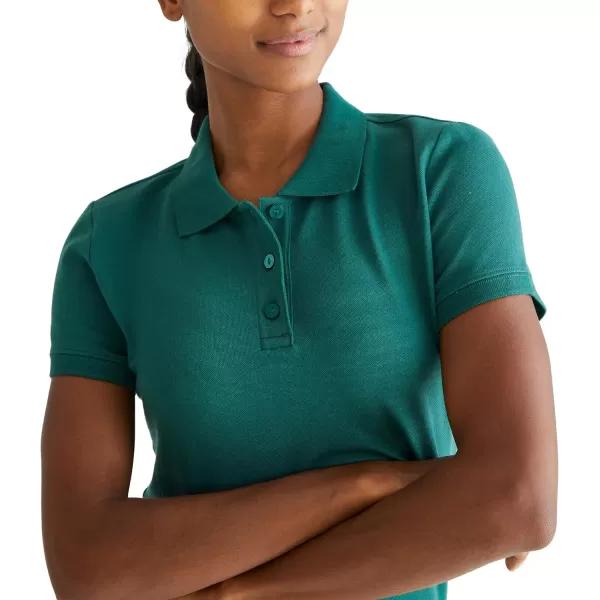 AEROPOSTALE Womens Aero Uniform Polo Short SleeveCrocodile Green