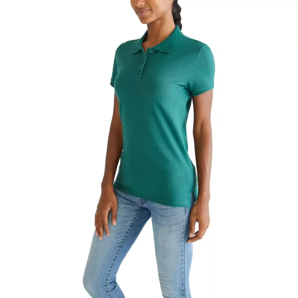 AEROPOSTALE Womens Aero Uniform Polo Short SleeveCrocodile Green