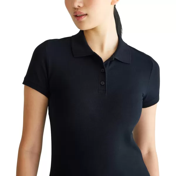 AEROPOSTALE Womens Aero Uniform Polo Short SleeveDark Black
