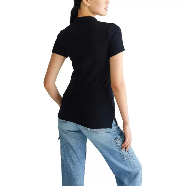 AEROPOSTALE Womens Aero Uniform Polo Short SleeveDark Black