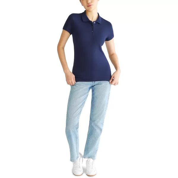AEROPOSTALE Womens Aero Uniform Polo Short SleeveHeritage Navy
