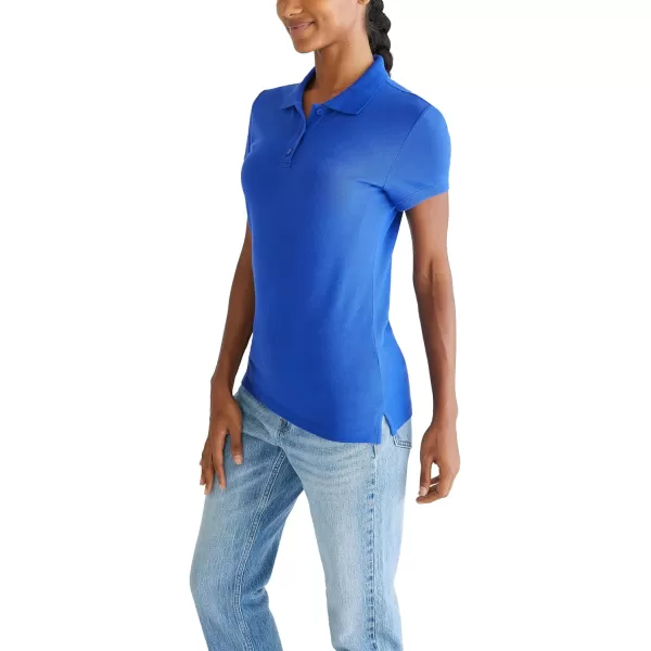 AEROPOSTALE Womens Aero Uniform Polo Short SleeveHonorable Blue