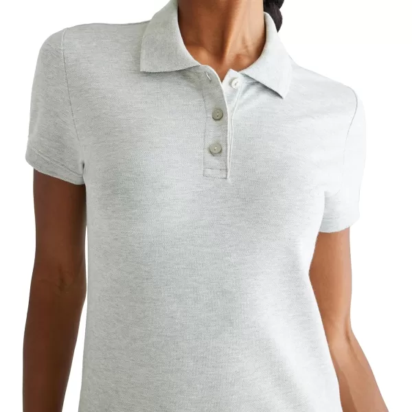 AEROPOSTALE Womens Aero Uniform Polo Short SleeveLight Heather Grey