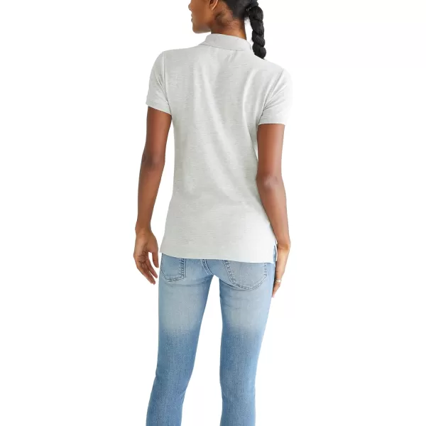 AEROPOSTALE Womens Aero Uniform Polo Short SleeveLight Heather Grey