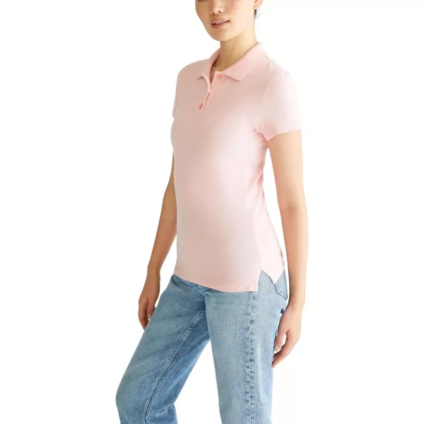 AEROPOSTALE Womens Aero Uniform Polo Short SleevePowder Pink