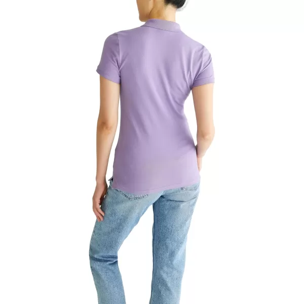 AEROPOSTALE Womens Aero Uniform Polo Short SleevePurple Haze