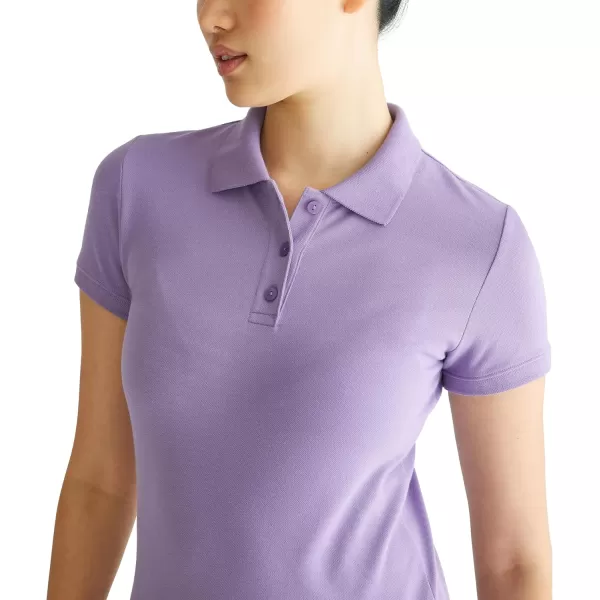 AEROPOSTALE Womens Aero Uniform Polo Short SleevePurple Haze
