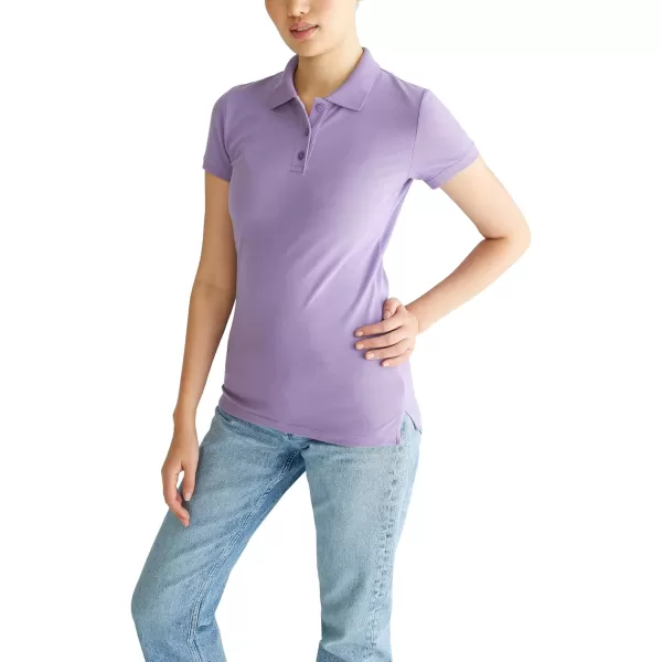 AEROPOSTALE Womens Aero Uniform Polo Short SleevePurple Haze