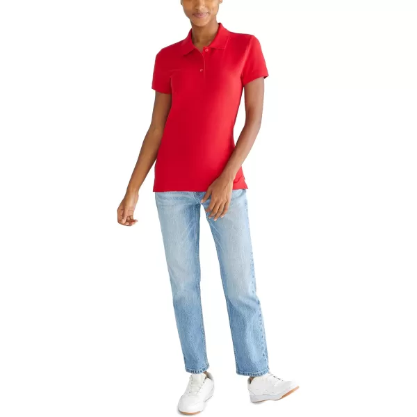 AEROPOSTALE Womens Aero Uniform Polo Short SleeveTrue Red