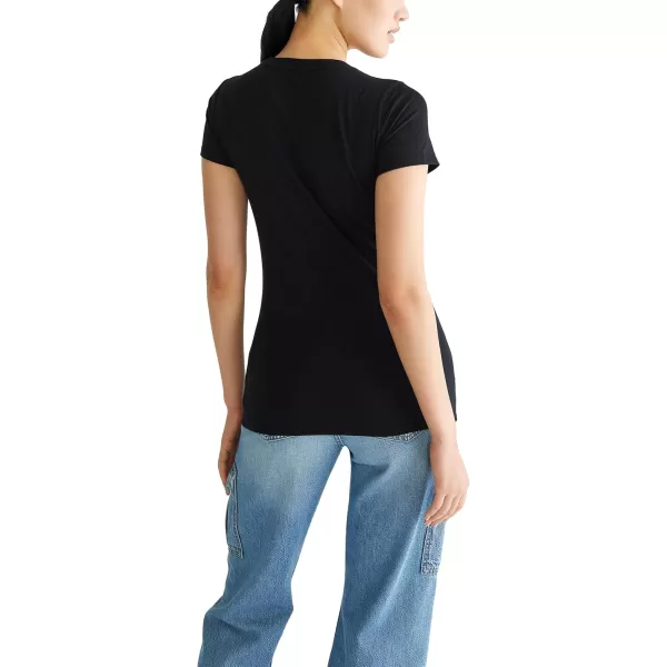 AEROPOSTALE Womens Arch Short Sleeve Graphic TeeDark Black3