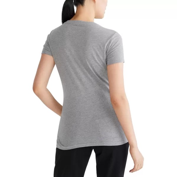 AEROPOSTALE Womens Arch Short Sleeve Graphic TeeMedium Heather Grey