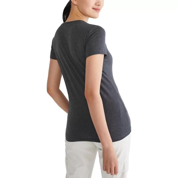 AEROPOSTALE Womens Block Short Sleeve Graphic TeeCharcoal Heather Grey