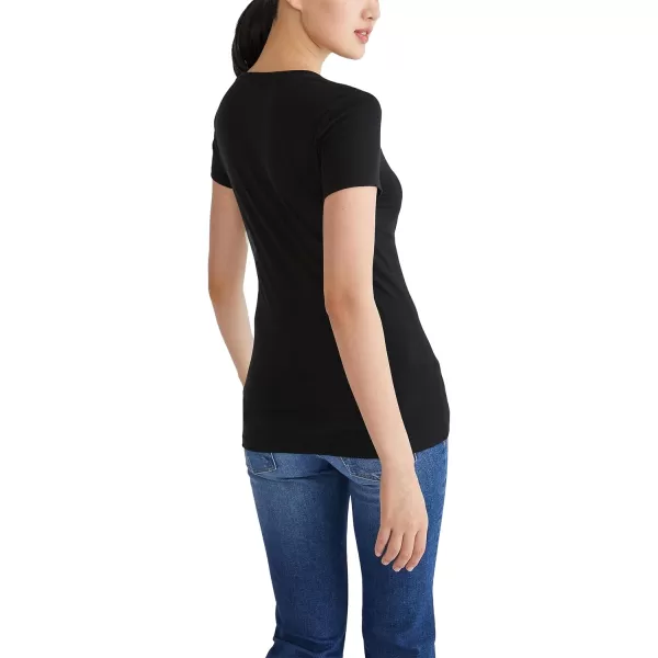 AEROPOSTALE Womens Block Short Sleeve Graphic TeeDark Black
