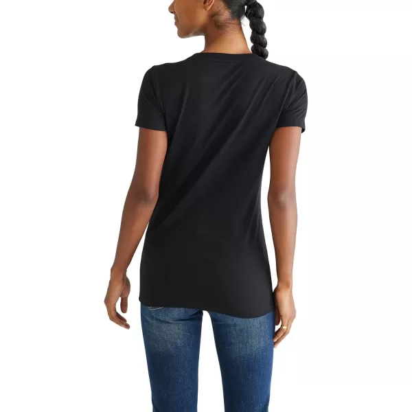 AEROPOSTALE Womens Block Short Sleeve Graphic TeeDark Black3
