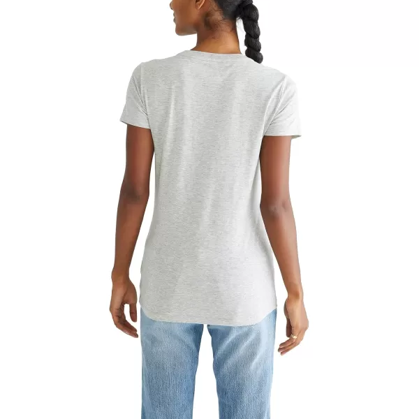 AEROPOSTALE Womens Block Short Sleeve Graphic TeeLight Heather Grey