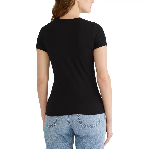 AEROPOSTALE Womens Butterflies Short Sleeve Graphic TeeDark Black