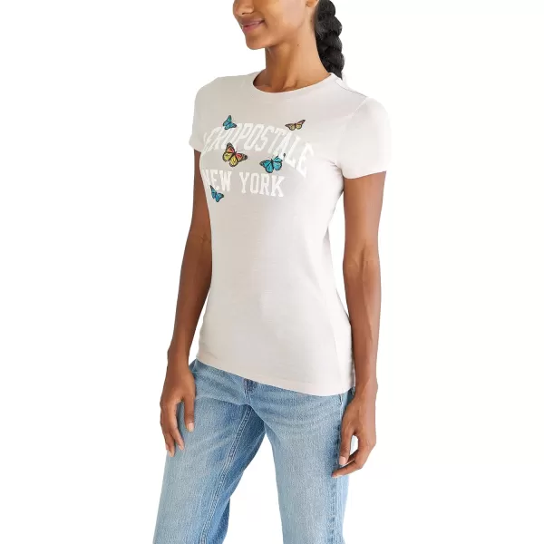 AEROPOSTALE Womens Butterflies Short Sleeve Graphic TeeInnocence